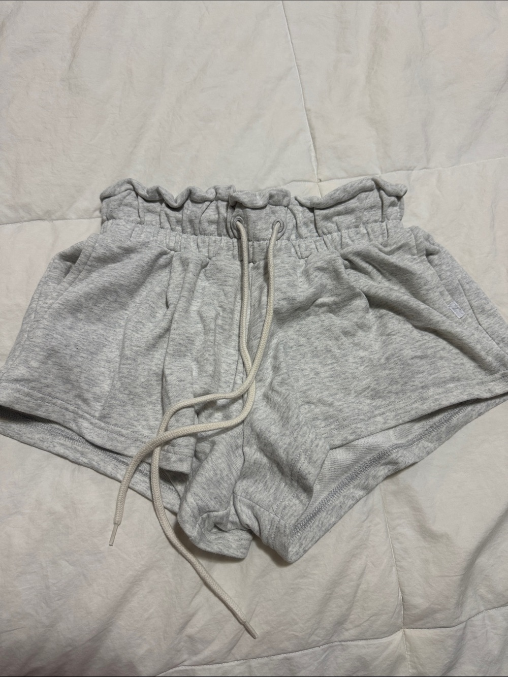 Out From Under Casual Paperbag Waist Gray Women's Shorts